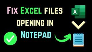 Excel files opening in Notepad [Fix]