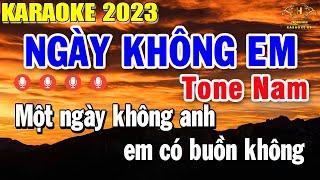 Ngày Không Em Karaoke Tone Nam Nhạc Sống | Trọng Hiếu