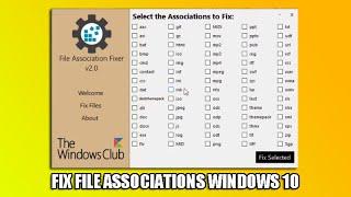 Fix File Associations Windows 10