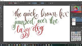 practice free style calligraphy with wacom tablet using krita