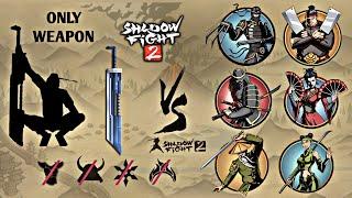Shadow Fight 2 | Only Titan's Desolator vs Bosses