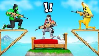 Playing BED WARS VS Jelly and Crainer In Fortnite!