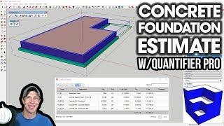 Estimating Concrete Foundations IN SKETCHUP with Quantifier Pro and Profile Builder