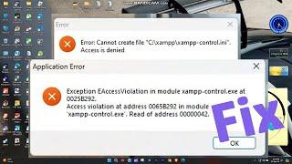 error cannot create file xampp-control.ini access is denied