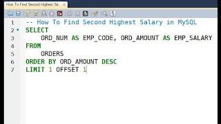 How To Find Second Highest Salary in MySQL - Intact Abode