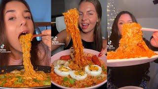 CHEESY BULDAK RAMEN MUKBANG  - TikTok Compilation