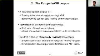 The Europarl-ASR corpus in 3 minutes (Interspeech 2021)