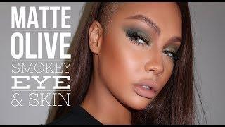 FALL MATTE OLIVE SMOKEY EYE AND FLAWLESS SKIN | SONJDRADELUXE