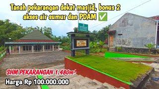 Tanah pekarangan istimewa bonus sumur dan PDAM dekat masjid  #dijual SHMp 1.480m²