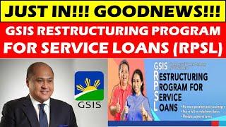 JUST IN!! GOODNEWS!! New RPSL- Restructuring Program for Service Loans@wildtvoreg#depedlatestupdate