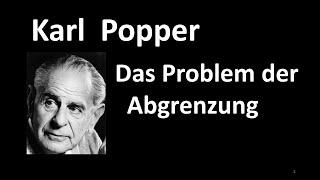 4b (1.Teil) - Erkenntnistheorie 2020 - Karl Popper "Das Problem der Abgrenzung"