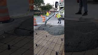 Pouring Concrete Pavement #shorts