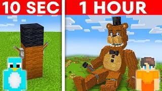 10 Seconds vs 1 Hour - FNAF Build Challenge in Minecraft