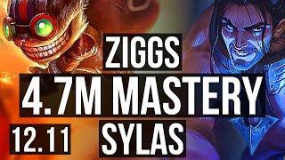 ZIGGS vs SYLAS (MID) | 4.7M mastery, 10/1/11, 1100+ games, Legendary | EUW Master | 12.11