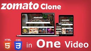 Zomato Clone in One Video using HTML & CSS || Developer Dude -- Web Development