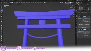 [Blender timelapse] Part 1- Blocking and torii gate modeling