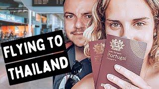 STARTING OUR FULL-TIME TRAVEL COUPLE ADVENTURE | Flying to our 1st country (Portugal to Bangkok)