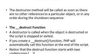 Constructor & Destructor in PHP