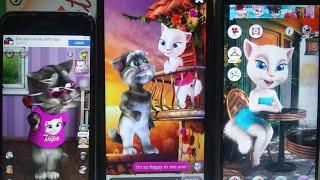 Talking Tom Cat 2 Echo vs Talking Tom Loves Angela vs Talking Angela Echo Gameplays for Kids