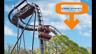 Oblivion Ride 2023 from 3 camera angles including front seat @Alton Towers