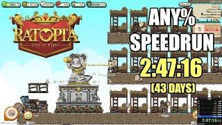 Ratopia Any% Victory Speedrun in 2:47:21 (43 Days) 1.0.0030