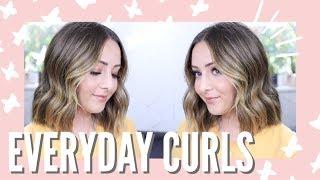 Everyday Loose Curls For Short Hair With A Straightener!