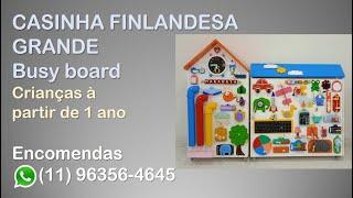 PAINEL SENSORIAL INFANTIL - BUSY BOARD - CASINHA FINLANDESA GRANDE - Atelier do Brinquedo