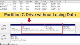 How to Partition C Drive in Windows 11/10 [without Formatting]