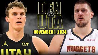 Denver Nuggets vs Utah Jazz Full Game Highlights - November 2, 2024 NBA Season