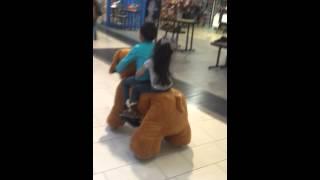 Riding at the mall