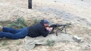 Firing the PKM machine gun in  Ukraine