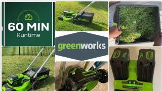 Greenworks 60V Lawn Mower | Greenworks 60V 21" Cordless Battery Push Lawn Mower unboxing  review