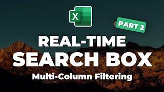Real-Time Multi-Column Data Search Box in Excel with FILTER function [Part 2]