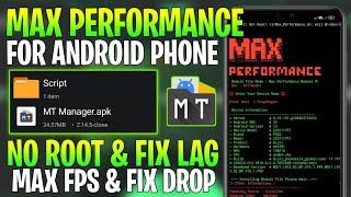 Enable Max Performance For Android || No Root || Get Max FPS & Optimize Performance For Gaming!!