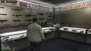 Selecting Pump Shotgun  with flashlight gta 5