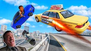 Rocket Taxi Funny Moments  - [BeamNG.Drive]