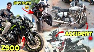 Dangerous Bike Accident️ Spot Death  ||  @TheOffBeatGuy