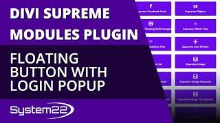 Divi Supreme Modules Floating Button With Login Popup 