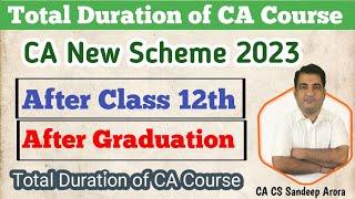 Total Duration of CA Course in CA New Scheme 2023 | ICAI New Scheme 23 CA Foundation, Inter & Final