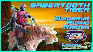 №292 SABERTOOTH TIGER Dinosaur Riding Raider (Lanard)