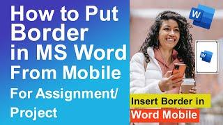 How to put border in word from mobile