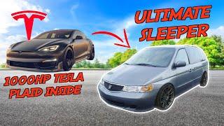 Building The ULTIMATE SLEEPER - A Tesla Swapped Minivan!