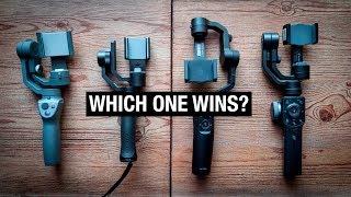 IPHONE GIMBAL SHOOTOUT | Osmo Mobile 2 vs Zhiyun Smooth 4 vs Moza Mini Mi vs FreeVision Vilta M