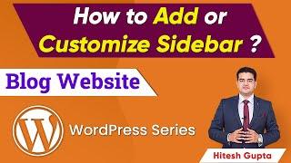 How to Add Sidebar in WordPress Blog Page | How to Create Sidebar Menu in WordPress | WordPress Blog