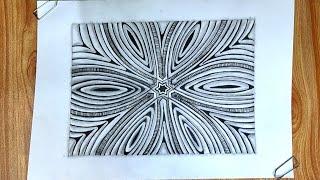 Pattern 579|Zentangle art|Zendoodle art|Line art|Geometric art|Illusion art|Easy art|Art tutorial
