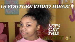 15 YOUTUBE VIDEO IDEAS FOR EASY VIEWS!