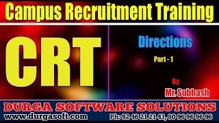 Campus Recruitment Training (CRT) |Aptitude| Directions Part - 1