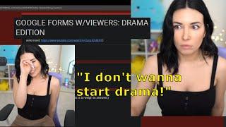 Alinity takes part in Emiru's OTK viewer "Drama Edition" survey