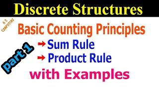 Counting principles - rule of product & sum || Discrete Structures