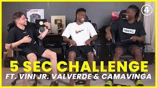 Camavinga, Valverde & Vinícius Jr. PLAY the 5 Second Challenge